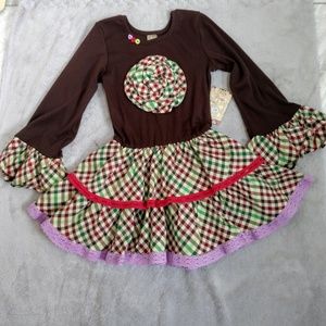 Lele Vintage Knit and Fabric Dress NWT 7/8